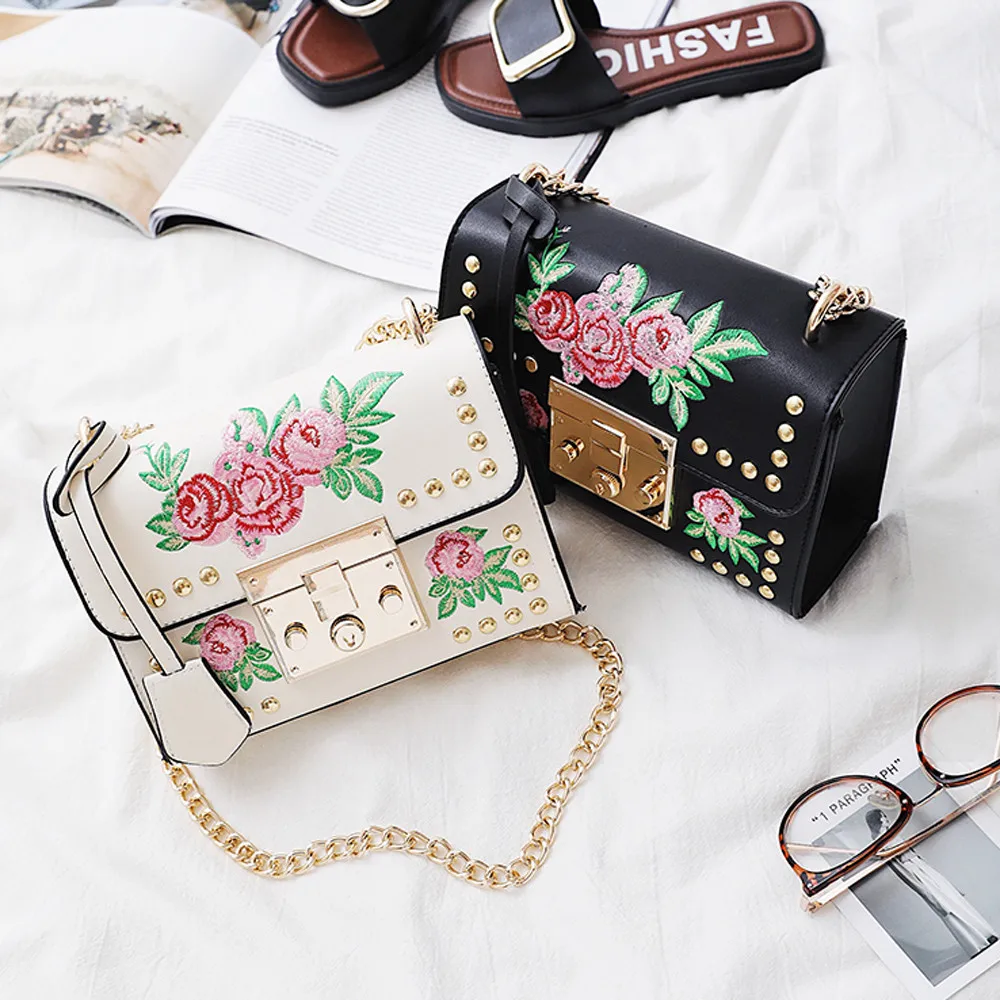 Fashion Women Messenger Bags Embroidery Rose Crossbody Shoulder Bags BAGS FOR WAMEN 2019 Chain Body Fashion bolsa feminina#35
Fashion Women Messenger Bags Embroidery Rose Crossbody Shoulder Bags BAGS FOR WAMEN 2019 Chain Body Fashion bolsa feminina#35