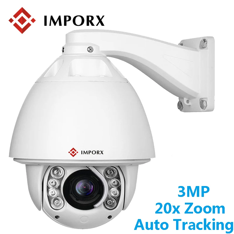 IMPORX HD 3MP 20X Zoom Auto Tracking PTZ IP Camera Outdoor High Speed Dome Security Camera Night Vision P2P Onvif H.265 SD Solt 
IMPORX HD 3MP 20X Zoom Auto Tracking PTZ IP Camera Outdoor High Speed Dome Security Camera Night Vision P2P Onvif H.265 SD Solt