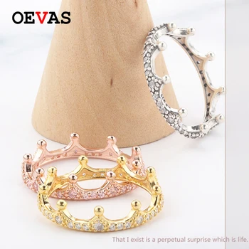 Fashion New 100% 925 Sterling Silver Crown Ring for Women Rose gold Sliver Gold color Engagement AAA CZ Gilrs Jewelry Bague Gift 
Fashion New 100% 925 Sterling Silver Crown Ring for Women Rose gold Sliver Gold color Engagement AAA CZ Gilrs Jewelry Bague Gift