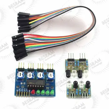 4 Channel Infrared Detection Tracing Sensor Traction/Obstacle Avoidance Module
4 Channel Infrared Detection Tracing Sensor Traction/Obstacle Avoidance Module