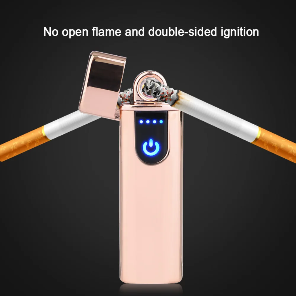 Fashion USB Charging Flameless Double-Sided Ignition LED Touch Switch Cigarette Lighter Nice Gift For Boyfriend Husband
Fashion USB Charging Flameless Double-Sided Ignition LED Touch Switch Cigarette Lighter Nice Gift For Boyfriend Husband