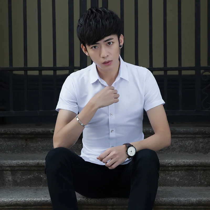 2019 summer slim shirt men's short-sleeved business shirt professional tooling casual solid color shirt
2019 summer slim shirt men's short-sleeved business shirt professional tooling casual solid color shirt
