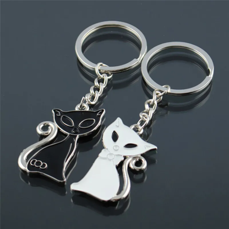 Cute Couple Cat Keychain For Lovers Alloy Fashion Enamel Jewelry Ring For Car Key Chain Valentine's Day Gift Hot Sale 1Pair
Cute Couple Cat Keychain For Lovers Alloy Fashion Enamel Jewelry Ring For Car Key Chain Valentine's Day Gift Hot Sale 1Pair