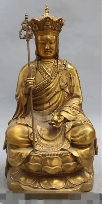 S3214 16"Chinese Bronze Seat Tang Seng San Zang Ksitigarbha Boddhisattva Buddha Statue
S3214 16"Chinese Bronze Seat Tang Seng San Zang Ksitigarbha Boddhisattva Buddha Statue