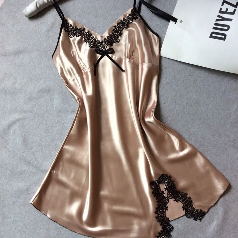 13 Colors Women Sexy Fashin Chic Faux Silk Satin Night Gown Sleeveless Night Sleep Dress Lace V neck M/L/XL/2XL
13 Colors Women Sexy Fashin Chic Faux Silk Satin Night Gown Sleeveless Night Sleep Dress Lace V neck M/L/XL/2XL