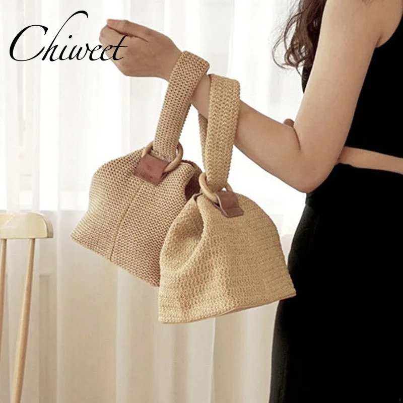 New Summer Brand Clutch Bag Straw Handbags Women Holiday Bucket Beach Bags Ring Handle Tote Designer Messenger Shoulder Bags
New Summer Brand Clutch Bag Straw Handbags Women Holiday Bucket Beach Bags Ring Handle Tote Designer Messenger Shoulder Bags