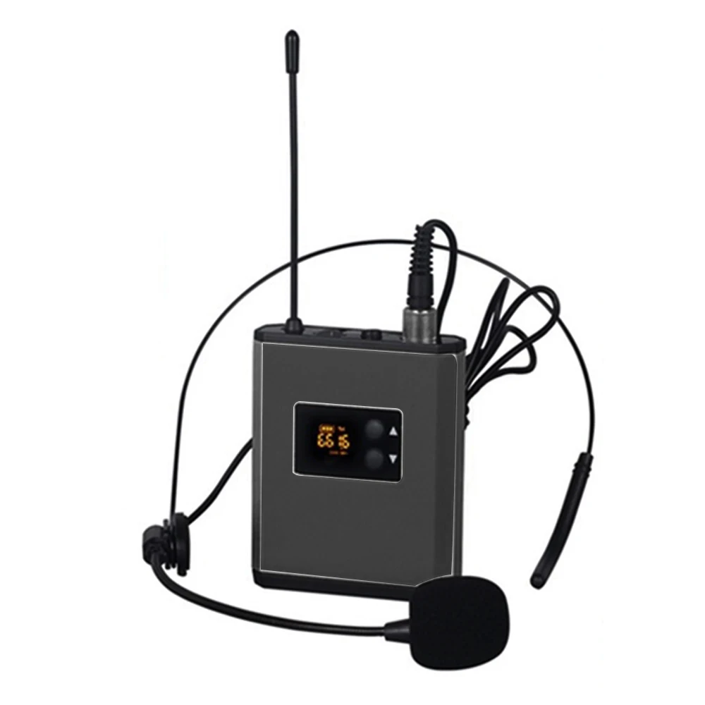 UHF Wireless Headset Portable Recharage Microphone System with Speech Teacher Travel Guide Bodypack Transmitter
UHF Wireless Headset Portable Recharage Microphone System with Speech Teacher Travel Guide Bodypack Transmitter