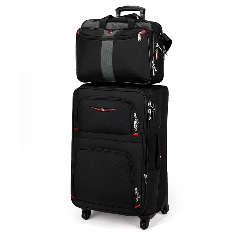 Image Letrend Business Rolling Luggage Spinner Set Travel Bag Trolley Men Oxford 20 inch Student Carry On Wheel Suitcase Laptop Bag