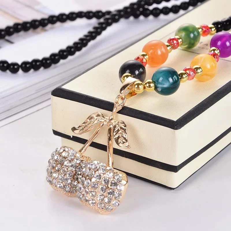 Long sweater chain ladies A variety of design cherry shape fashion necklace spring and summer long chain accessories
Long sweater chain ladies A variety of design cherry shape fashion necklace spring and summer long chain accessories
