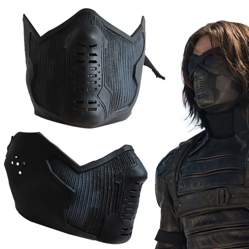 Captain America 2 Winter Soldier James Buchanan Bucky Barnes Mask Cosplay Adult Men Black Latex Mask
Captain America 2 Winter Soldier James Buchanan Bucky Barnes Mask Cosplay Adult Men Black Latex Mask