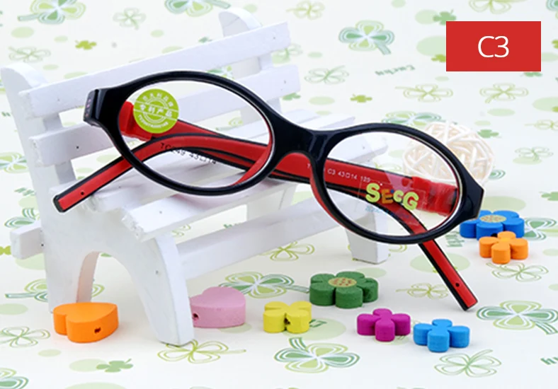 SECG Unisex Children's Ful Rim Oval Eyeglasses Colors