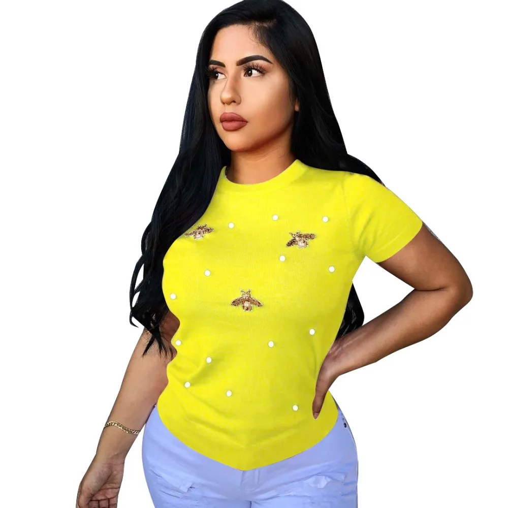 New Women T Shirts Beaded Butterfly Solid Women Tops Short Sleeve T Shirt Tee Shirts Plus Size S -XL XXL XXXL
New Women T Shirts Beaded Butterfly Solid Women Tops Short Sleeve T Shirt Tee Shirts Plus Size S -XL XXL XXXL