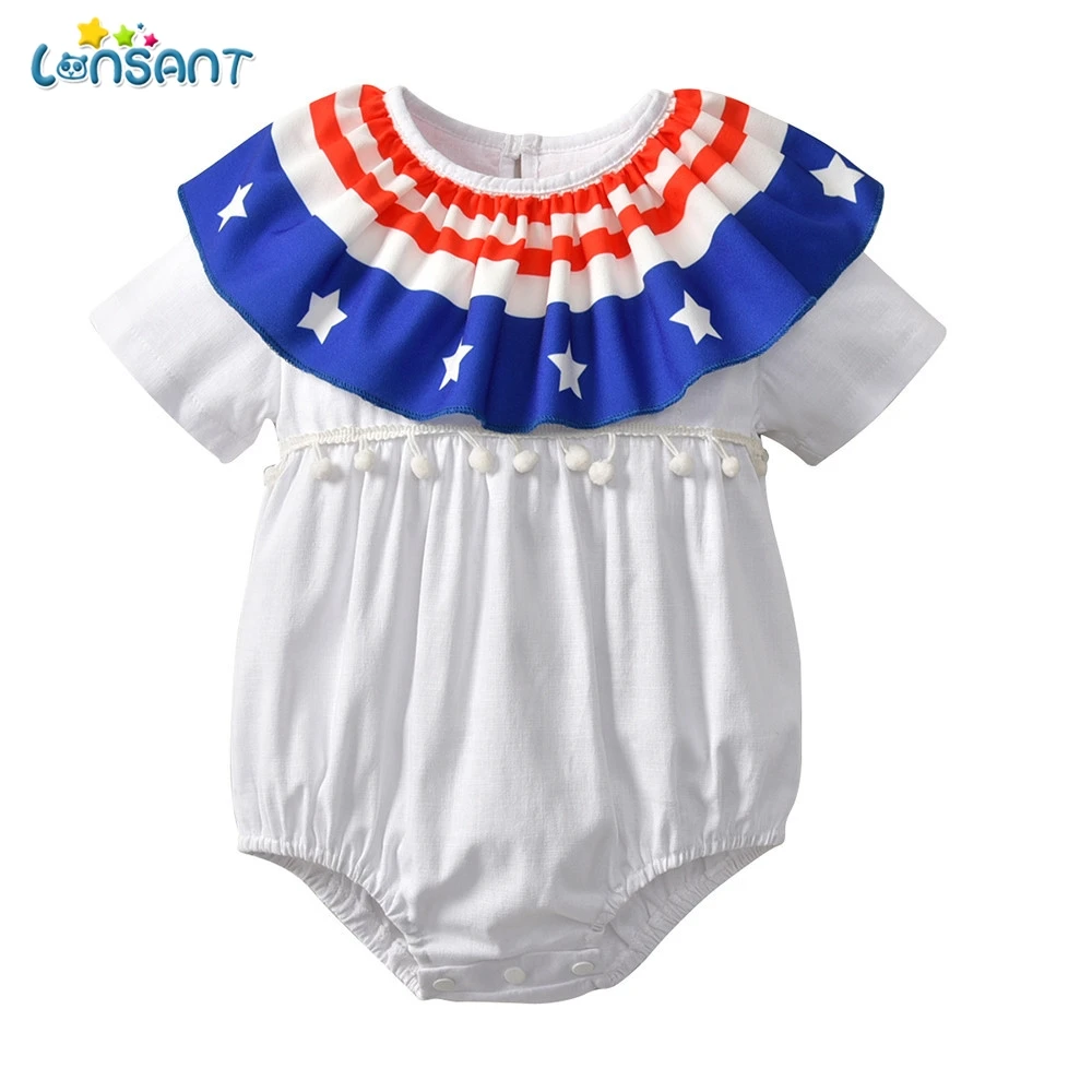 LONSANT Hot Selling Summer Cute Toddler Infant Baby Girls Stars Striped Short Sleeve Rompers Jumpsuit 4th Of July Outfits
LONSANT Hot Selling Summer Cute Toddler Infant Baby Girls Stars Striped Short Sleeve Rompers Jumpsuit 4th Of July Outfits
