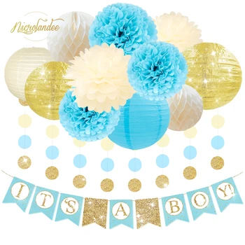 NICROLANDEE 13Pcs Gender Reveal Party DIY Decoration Paper Lantern Honeycomb Flower Ball PomPom Set Baby Shower Birthday Decor
NICROLANDEE 13Pcs Gender Reveal Party DIY Decoration Paper Lantern Honeycomb Flower Ball PomPom Set Baby Shower Birthday Decor