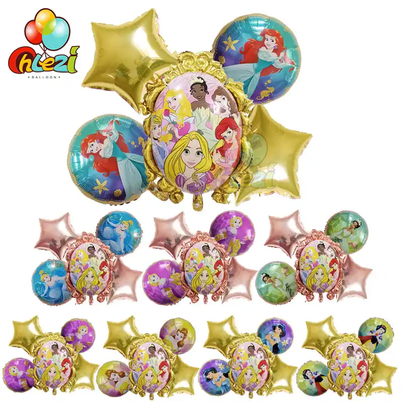 5pcs Princess Magic Mirror Girsl Snow White Cinderella Aurora