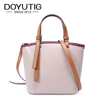 DOYUTIG European Design Women Middle Bucket Classical Genuine Leather Cowhide Handbags Lady Real Leather Lady Fashion Totes F659
DOYUTIG European Design Women Middle Bucket Classical Genuine Leather Cowhide Handbags Lady Real Leather Lady Fashion Totes F659