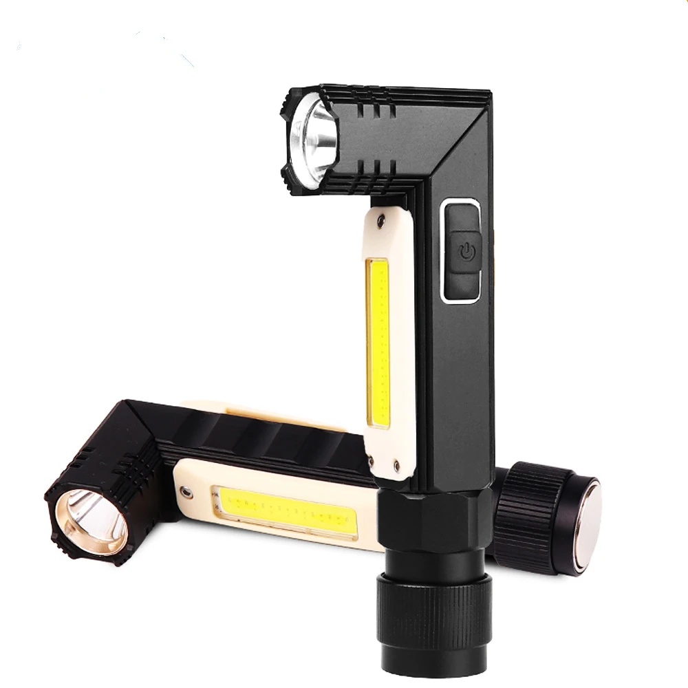 90 Degree Rotary Clip Tactical Flashlight USB Rechargeable Magnet Waterproof COB Work Light Handheld Torch with Headlight Strap
90 Degree Rotary Clip Tactical Flashlight USB Rechargeable Magnet Waterproof COB Work Light Handheld Torch with Headlight Strap