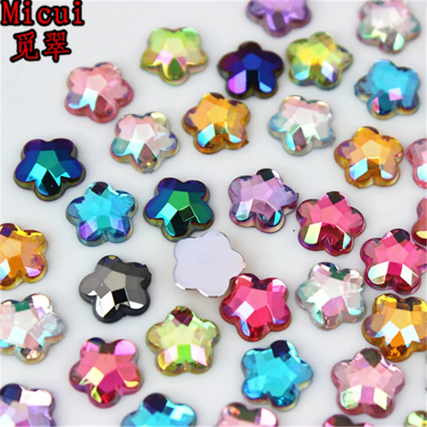 Micui 100pcs 8mm flower Acrylic Rhinestone AB Crystal stones Flat Back 3D Non HotFix Nail Art For Crafts Decorations MC361
Micui 100pcs 8mm flower Acrylic Rhinestone AB Crystal stones Flat Back 3D Non HotFix Nail Art For Crafts Decorations MC361
