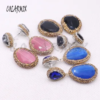 5 Pairs mix colors cat eye earrings druzy stone crystal quartz stone jewelry wholesale jewelry 4252
5 Pairs mix colors cat eye earrings druzy stone crystal quartz stone jewelry wholesale jewelry 4252