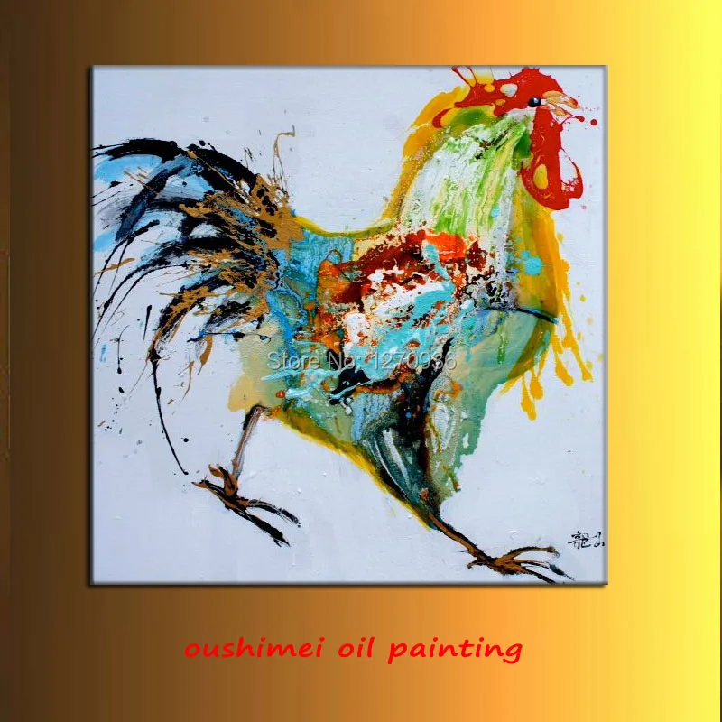 Top Sale Canvas Painting Decorate for House or Restaurant Handmade Modern Animal Rooster Oil Painting Abstract Colorful Cock
Top Sale Canvas Painting Decorate for House or Restaurant Handmade Modern Animal Rooster Oil Painting Abstract Colorful Cock