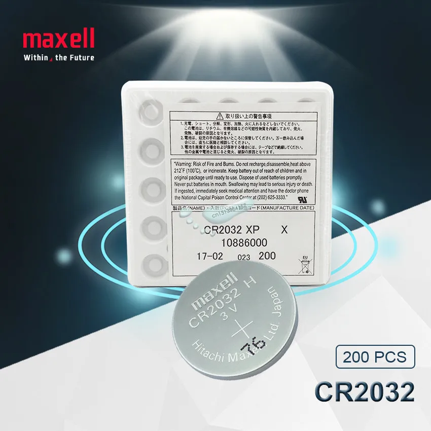 200pc maxell original brand new battery cr2032 3v button cell coin batteries for watch computer toy remote control cr 2032
200pc maxell original brand new battery cr2032 3v button cell coin batteries for watch computer toy remote control cr 2032