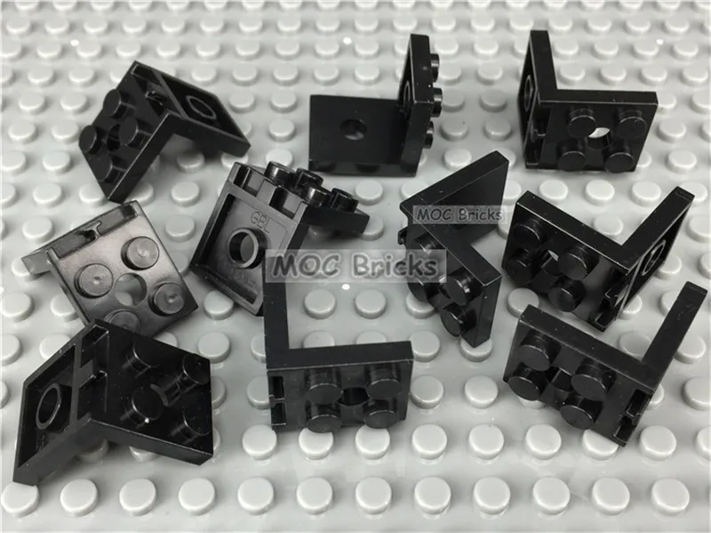 50 шт./лот MOC кирпичи винклер платформа 2x2 черный Кронштейн подходит для 3956