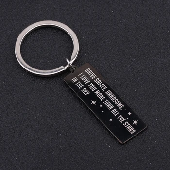 Boyfriend Bag Charm Drive Safely Handsome I Love You More Than All The Stars In The Sky Carved Black Keychain Husband Jewelry
Boyfriend Bag Charm Drive Safely Handsome I Love You More Than All The Stars In The Sky Carved Black Keychain Husband Jewelry