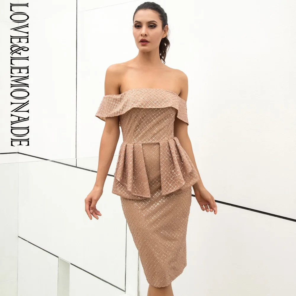 Love&Lemonade Off the Shoulder Waist Ruffled Plaid Glue Bead Material Dress LM81211ROSEGOLD
Love&Lemonade Off the Shoulder Waist Ruffled Plaid Glue Bead Material Dress LM81211ROSEGOLD