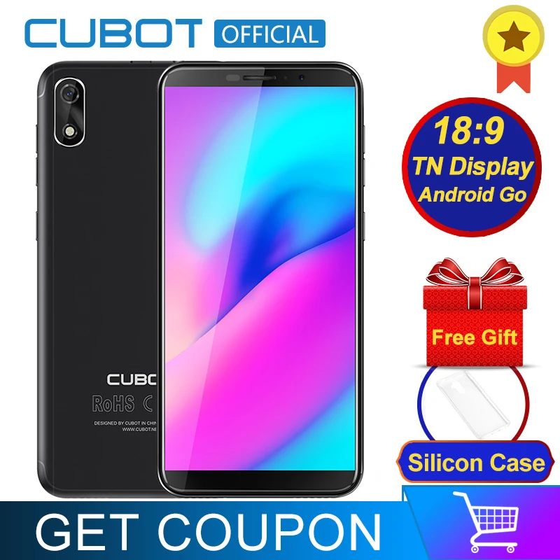 

Original Cubot J3 Android Go 18:9 Full Screen 1GB 16GB 5.0 Inch MT6580 Quad-Core Smartphone 2000mAh 3G Face ID Dual Sim Celular