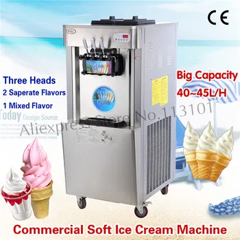 Stainless Steel Soft Ice Cream Machine CE Approval Commercial Use High Production Capacity 42~45 liters/H
Stainless Steel Soft Ice Cream Machine CE Approval Commercial Use High Production Capacity 42~45 liters/H