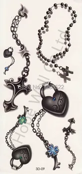 3 sheets Temporary 3D Tattoo Sticker Tatuagem Temporaria Love Lock Chain Design Sexy Women Party Body Art Christmas
3 sheets Temporary 3D Tattoo Sticker Tatuagem Temporaria Love Lock Chain Design Sexy Women Party Body Art Christmas