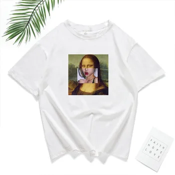 Mona Lisa Cartoon Fun Fashion Print T-shirt Spoof Personality Harajuku New Summer Casual Loose S-XL Women's Clothing Tshirts
Mona Lisa Cartoon Fun Fashion Print T-shirt Spoof Personality Harajuku New Summer Casual Loose S-XL Women's Clothing Tshirts