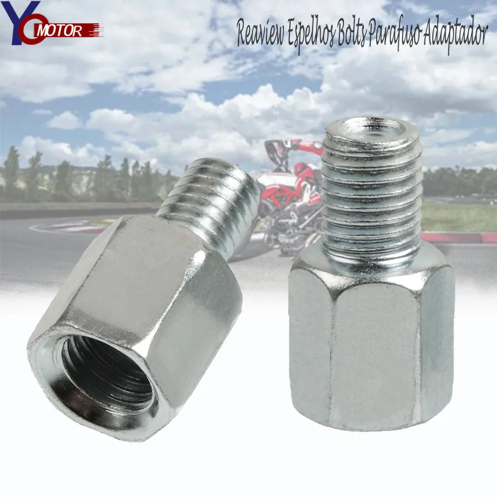 NEW Universal Scooter Motorcycle Reaview Mirrors Bolts Screw Adapter 10MM 8MM thread Convertor FOR Yamaha Honda Cafe racer retro
NEW Universal Scooter Motorcycle Reaview Mirrors Bolts Screw Adapter 10MM 8MM thread Convertor FOR Yamaha Honda Cafe racer retro