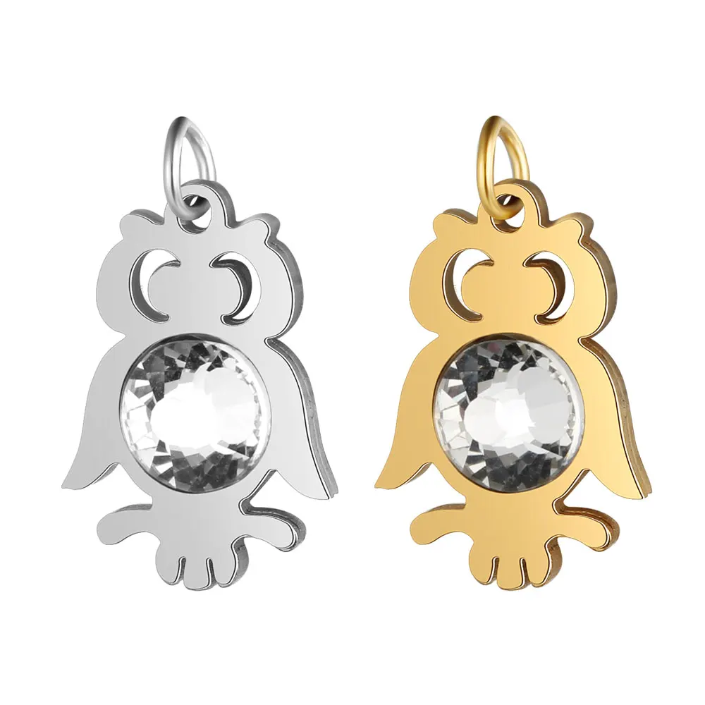 5pcs/lot 100% Stainless Steel 7mm Big Rhinestone Owl Charm Wholesale Fabulous Never Tarnished Steel Animal Owls Pendant
5pcs/lot 100% Stainless Steel 7mm Big Rhinestone Owl Charm Wholesale Fabulous Never Tarnished Steel Animal Owls Pendant