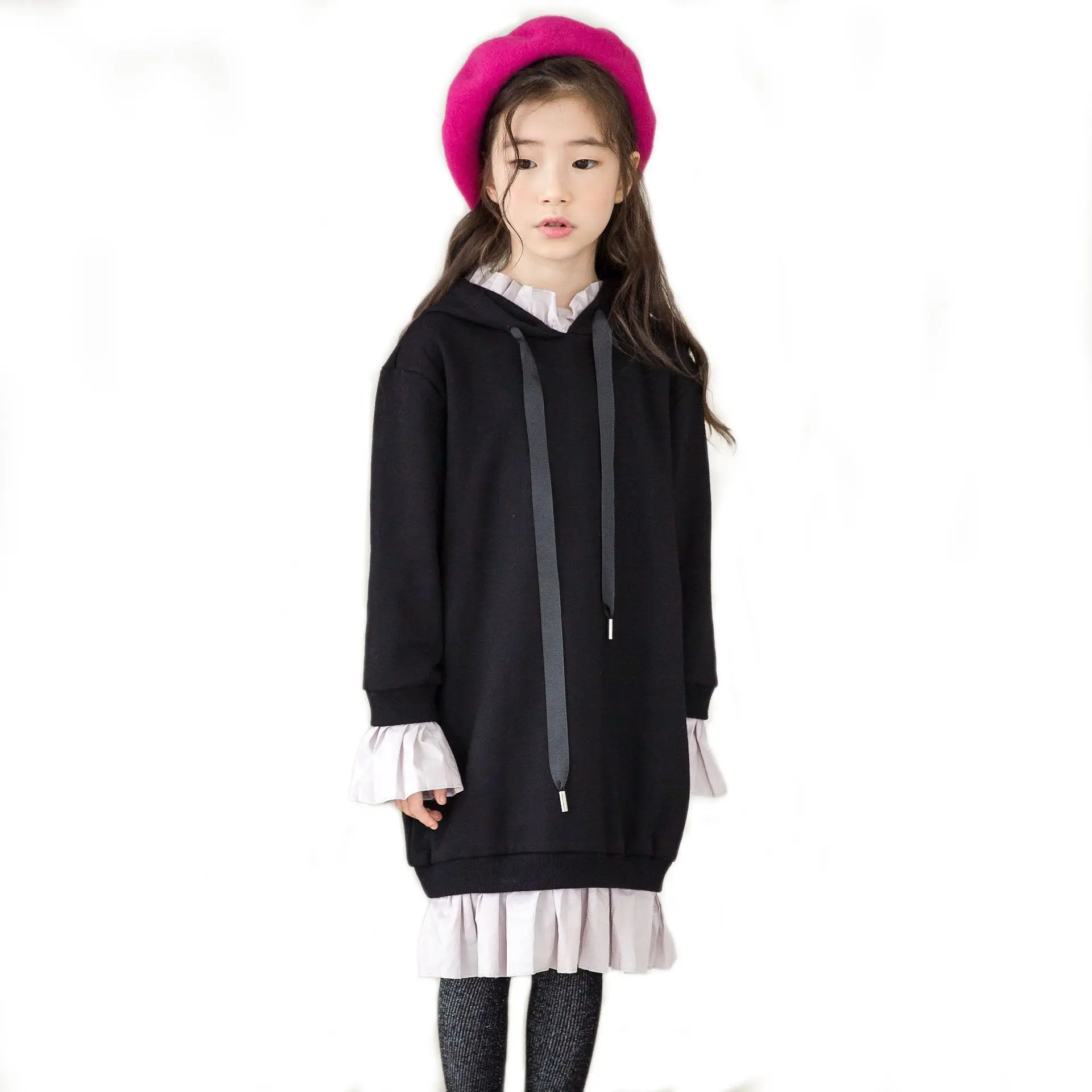Girl Black Hoodie Dress Autumn 2018 New Teens Girls Long Sweatshirts Dresses Kids Hooded Pullover Dress Casual Children Clothing
Girl Black Hoodie Dress Autumn 2018 New Teens Girls Long Sweatshirts Dresses Kids Hooded Pullover Dress Casual Children Clothing