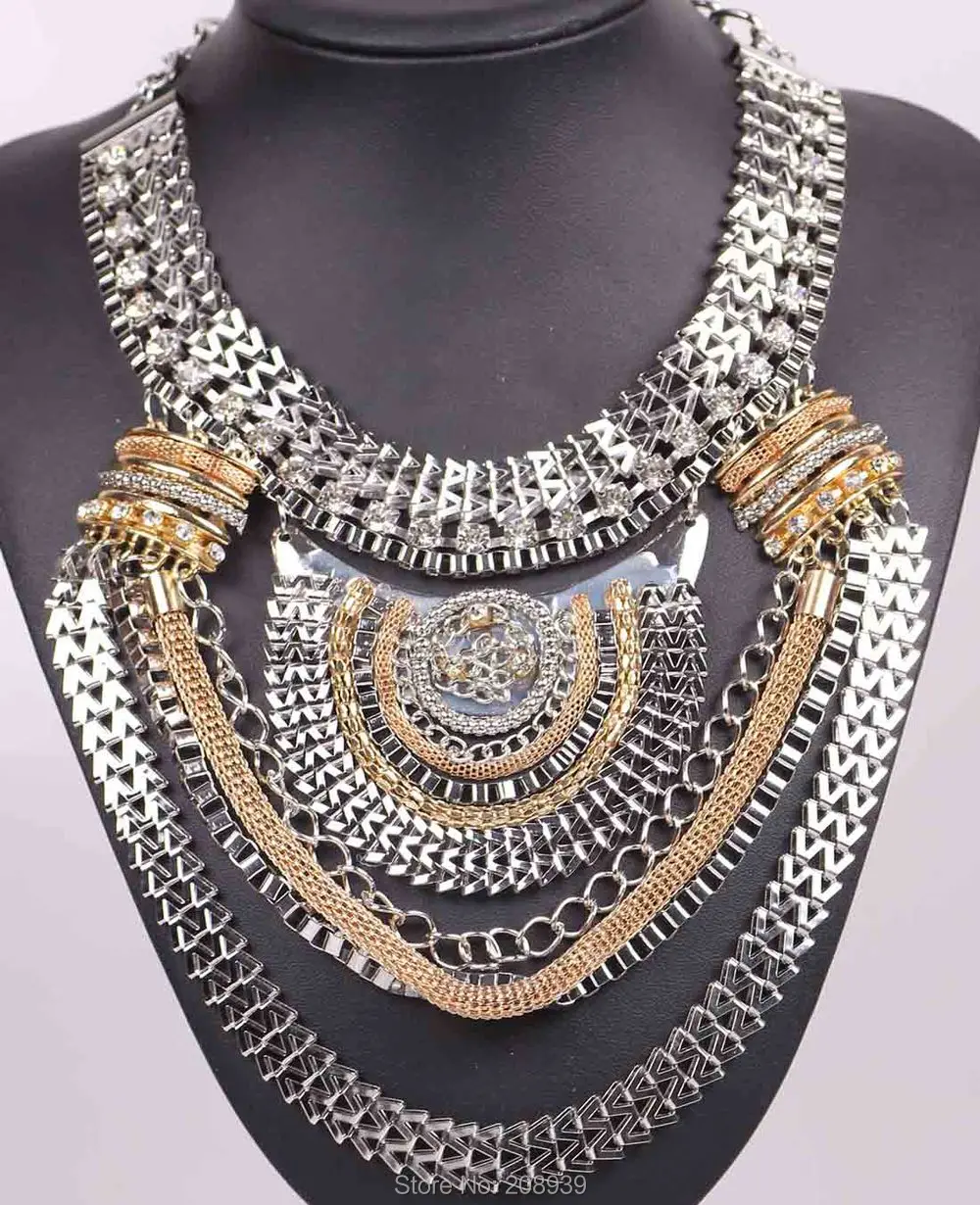 Newest Handmade Fashion Jewelry Bohemia Geometric Chain Bib Statement Women Choker Necklaces Q965
Newest Handmade Fashion Jewelry Bohemia Geometric Chain Bib Statement Women Choker Necklaces Q965