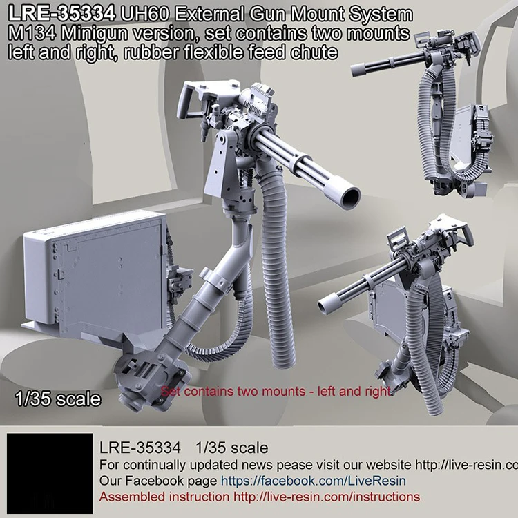 1/35 HH-60G External Gun Mount System M134 Minigun version, Resin Model Soldier GK, Unassembled and unpainted kit
1/35 HH-60G External Gun Mount System M134 Minigun version, Resin Model Soldier GK, Unassembled and unpainted kit