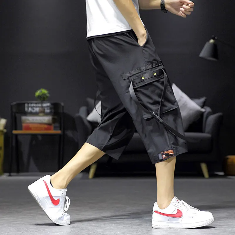 Safari Style Calf-Length Pants Webbing Multi-Pockets Men's Pants Elastic Waist Large Size Calf-Length Pants
Safari Style Calf-Length Pants Webbing Multi-Pockets Men's Pants Elastic Waist Large Size Calf-Length Pants