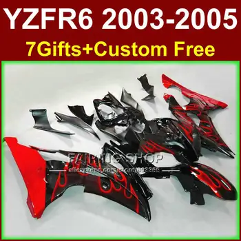 Red flames in black body parts for YAMAHA ABS fairings YZF R6 2003 2004 2005 fairing kit r6 03 04 05 +7gifts 8T5
Red flames in black body parts for YAMAHA ABS fairings YZF R6 2003 2004 2005 fairing kit r6 03 04 05 +7gifts 8T5