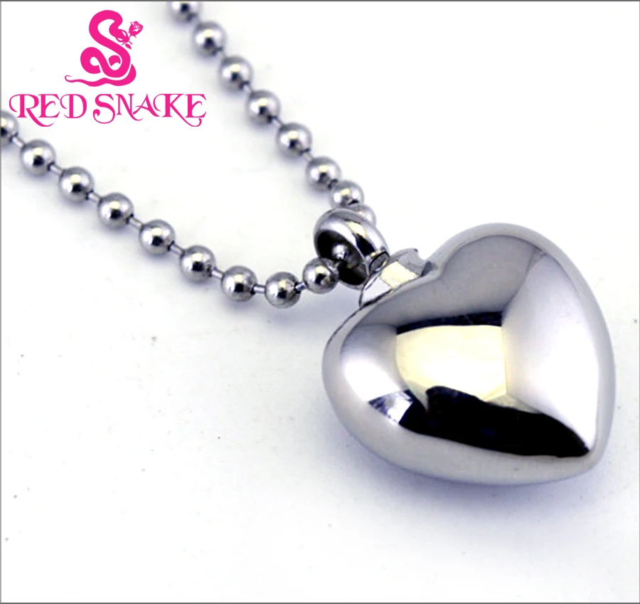 RED SNAKE Pure Titanium Steel Heart Perfume Bottle Openable Type Inside Empty Caulked Waterproof Pendant Necklaces
RED SNAKE Pure Titanium Steel Heart Perfume Bottle Openable Type Inside Empty Caulked Waterproof Pendant Necklaces