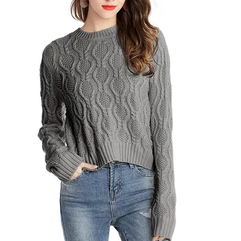 Sweater Women Autumn Winter 2018 Long Sleeve Loose Sweater Oversize Pullovers Knitted Sweater Female Tricot Jumper Outwear
Sweater Women Autumn Winter 2018 Long Sleeve Loose Sweater Oversize Pullovers Knitted Sweater Female Tricot Jumper Outwear