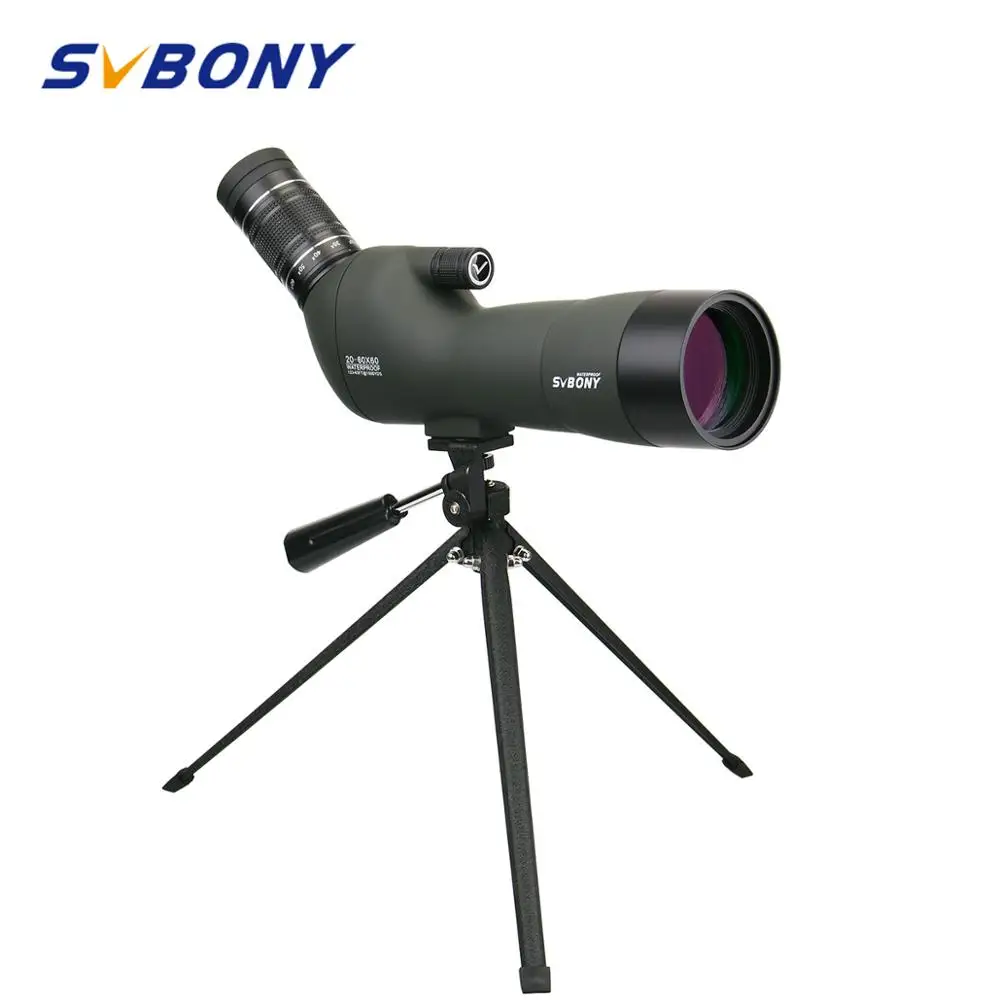 SVBONY SV29 Spotting Scope 23mm/15mm Eyepiece 20-60x60 Waterproof Zoom Porro Monocular Birdwatch Hunting Archery Telescope F9309 | Спорт и