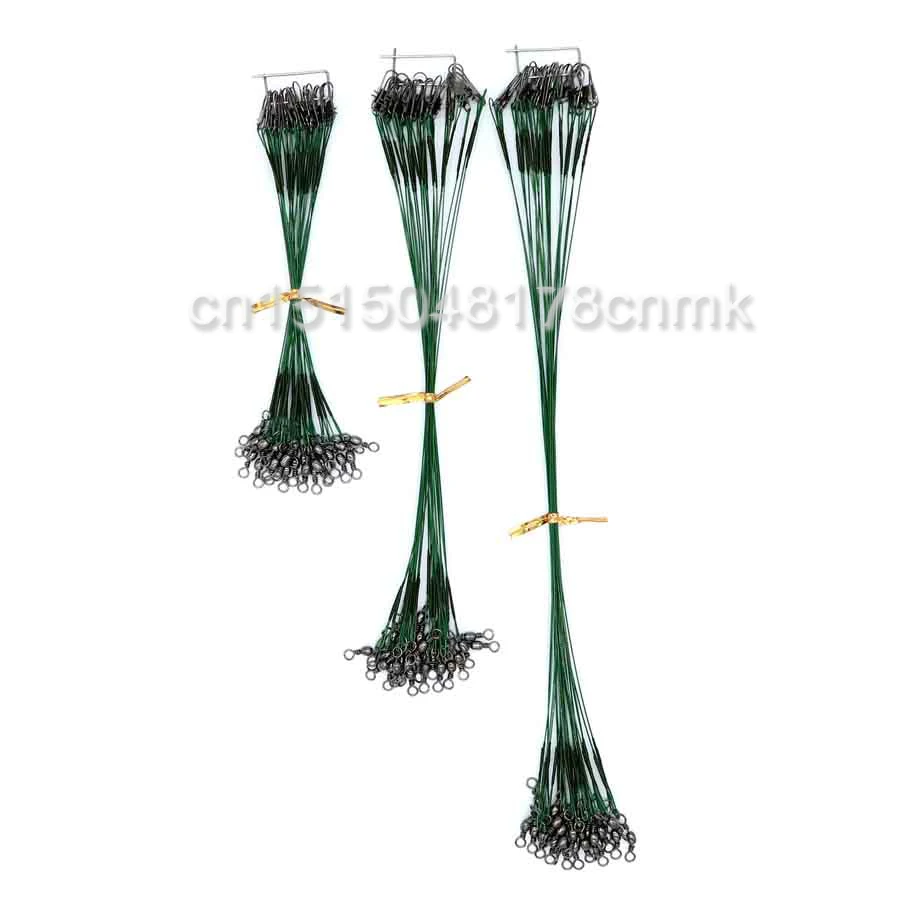 72pcs/lot Stainless Steel Fishing Lure Line Trace Wire Leader Swivel Tackle Spinner Shark Spinning Black,Silver,Green 16/23/31cm
72pcs/lot Stainless Steel Fishing Lure Line Trace Wire Leader Swivel Tackle Spinner Shark Spinning Black,Silver,Green 16/23/31cm