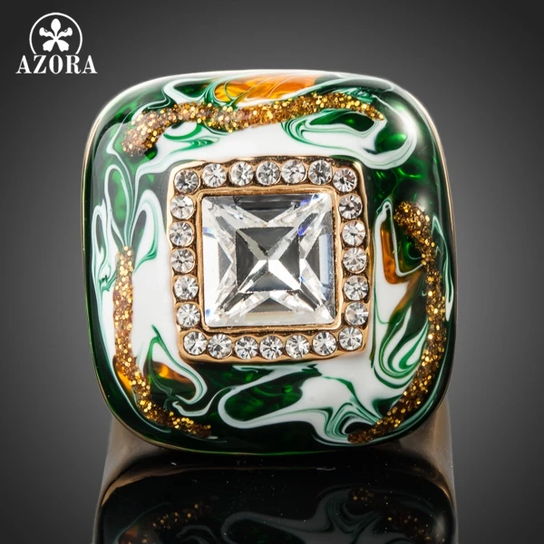 AZORA Gold Color Stellux Austrian Crystal Multicolour Oil Painting Pattern Ring TR0084
AZORA Gold Color Stellux Austrian Crystal Multicolour Oil Painting Pattern Ring TR0084