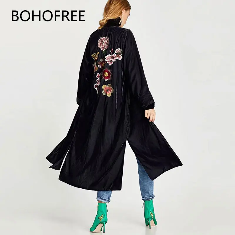 BOHOFREE Split Hem Solid Color Floral Embroidery Outerwear Coats Open Stitch V Neck Velvet Kimono Boho Chic Winter Kimono Jacket
BOHOFREE Split Hem Solid Color Floral Embroidery Outerwear Coats Open Stitch V Neck Velvet Kimono Boho Chic Winter Kimono Jacket