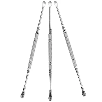 3Pieces, Steel Ear Spoon, Earpick Curette Remover Cleaner Massage Tools, Ear Scoop Spiral for Men / Women
3Pieces, Steel Ear Spoon, Earpick Curette Remover Cleaner Massage Tools, Ear Scoop Spiral for Men / Women