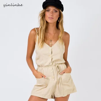 yinlinhe Button Beach Playsuit Summer Overalls For Women Backless Sexy Short Jumpsuit Women rompers boho pockets outfits 993
yinlinhe Button Beach Playsuit Summer Overalls For Women Backless Sexy Short Jumpsuit Women rompers boho pockets outfits 993