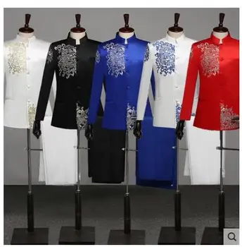 S-XXXL 2018 Chinese style embroidery stand collar costume men's stage performance clothing host singer dress set
S-XXXL 2018 Chinese style embroidery stand collar costume men's stage performance clothing host singer dress set