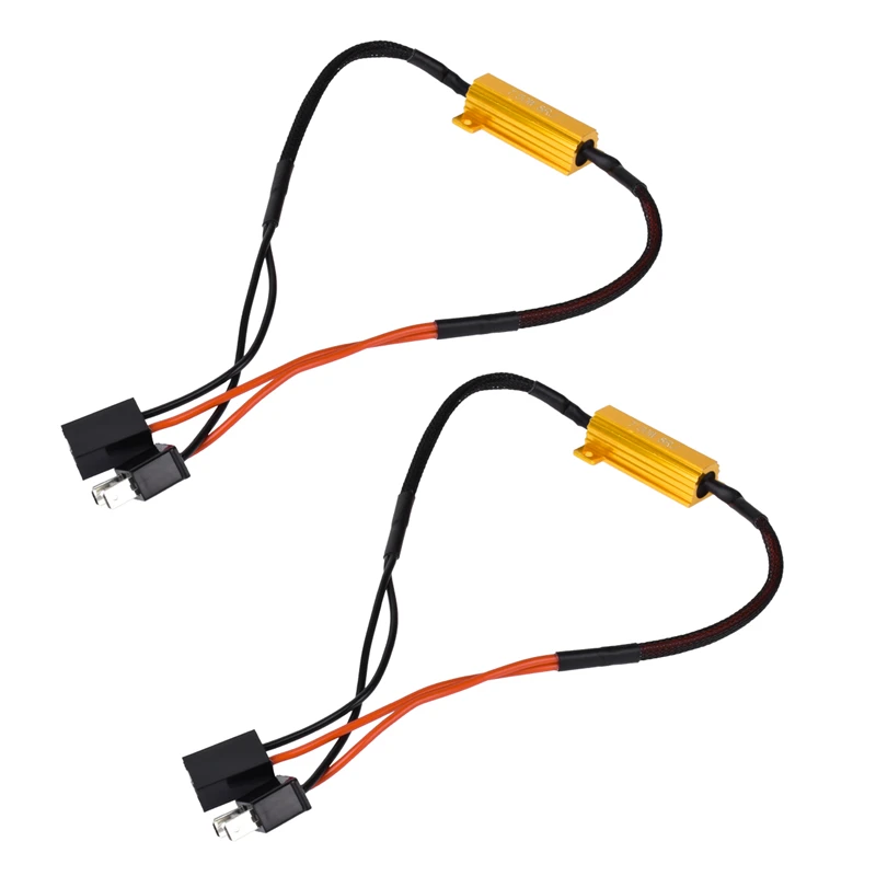 2pcs 50W 6Ohm Load Resistor Wire for Fix LED Bulb Fast Hyper Flash Cancel Error on Car Computer Stop Flashing H7 CanBus Wires
2pcs 50W 6Ohm Load Resistor Wire for Fix LED Bulb Fast Hyper Flash Cancel Error on Car Computer Stop Flashing H7 CanBus Wires
