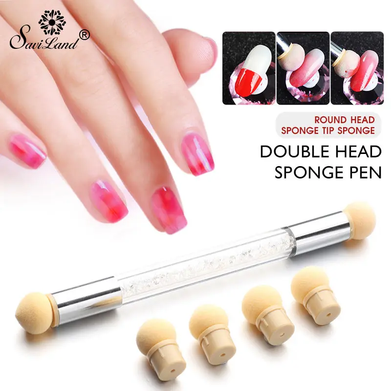 Saviland Double End Nail Art Gel Polish Color Gradient Brush 6 Sponge Head Transfer Stamping Blooming Pen Manicure Tools
Saviland Double End Nail Art Gel Polish Color Gradient Brush 6 Sponge Head Transfer Stamping Blooming Pen Manicure Tools